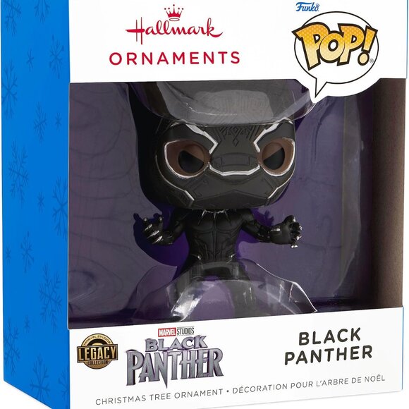 Hallmark Marvel Black Panther Funko POP! Christmas Holiday Ornament New in Box - Picture 1 of 6